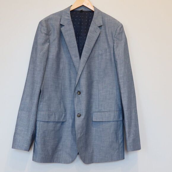 Bonobos Other - BONOBOS mens blazer sport coat chambray cotton 44L preppy wedding event summer